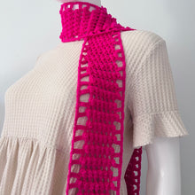 Load image into Gallery viewer, Wide Awake Scarf Crochet Pattern - One Hank Wonder
