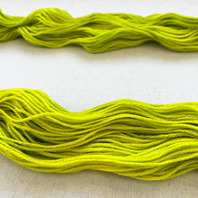 Load image into Gallery viewer, OOAK Variant of Diet Mountain Dew (Trial 4) Hand Dyed Merino Wool Superwash DK Yarn

