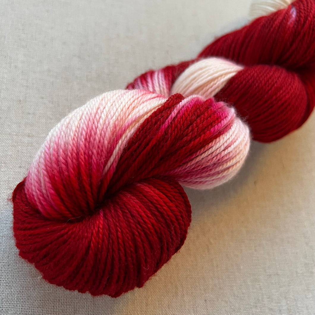 Velvet (Red Velvet Cake) Hand Dyed Merino Wool Superwash Sport Yarn