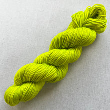 Load image into Gallery viewer, OOAK Variant of Diet Mountain Dew (Trial 8) Hand Dyed Merino Wool Extra Soft Superwash DK Yarn
