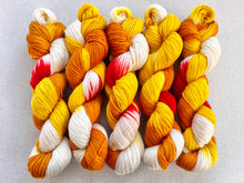 Load image into Gallery viewer, Upside Down Hand Dyed Merino Wool Superwash Sport Yarn
