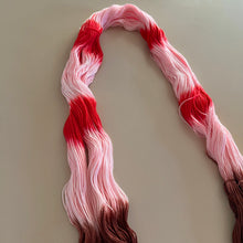 Load image into Gallery viewer, OOAK Variant of Sugar (Trial 10) Hand Dyed Superwash Merino Wool, Mulberry Silk and Cashmere Sock Yarn
