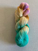 Load image into Gallery viewer, OOAK Variant (Trial 22) of Knee Deep Hand Dyed Superwash Merino Wool, Cashmere &amp; Nylon Sock Yarn
