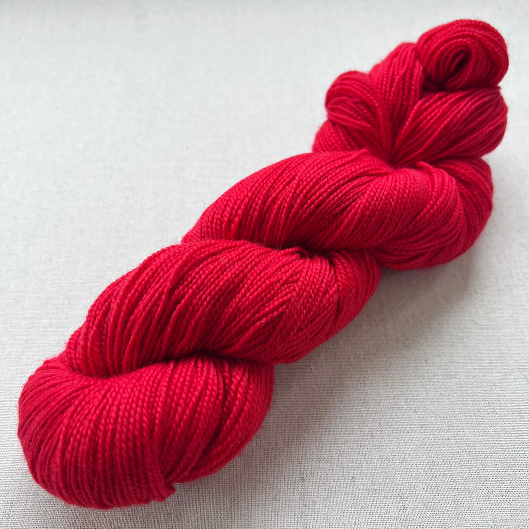 OOAK Variant of Raspberry Beret Beret (Trial 18) Merino Wool & Recycled Nylon Superwash Yarn