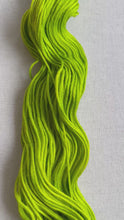 Load and play video in Gallery viewer, OOAK Variant of Diet Mountain Dew (Trial 6) Hand Dyed Merino Wool Extra Soft Superwash DK Yarn
