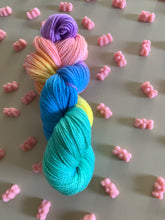 Load image into Gallery viewer, Sour Candy Hand Dyed Superwash 100% Merino Wool Sock Yarn
