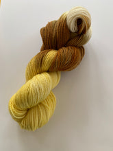 Load image into Gallery viewer, OOAK Variant (Trial 2) of Ewe, You Make Making Fun (Lemon Poundcake) - Hand Dyed Superwash 100% Merino Wool Sock Yarn
