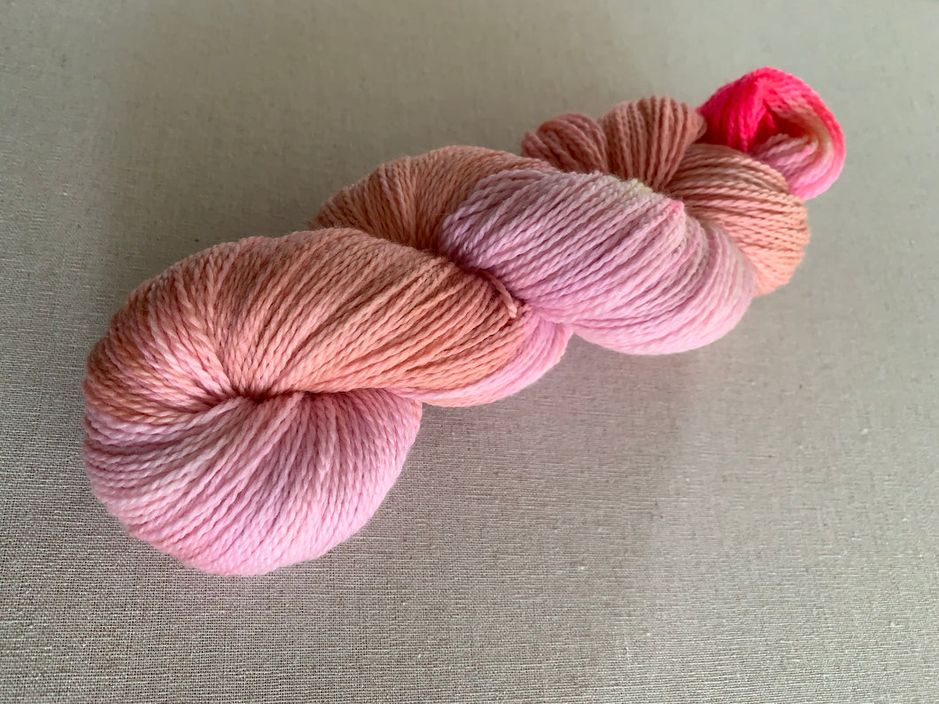 Moment 4 Life (Pink Champagne Cake) Hand Dyed Superwash 100% Merino Wool Sock Yarn