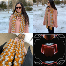 Load image into Gallery viewer, No Cars Go Crochet Scarf Pattern - Two Color Version
