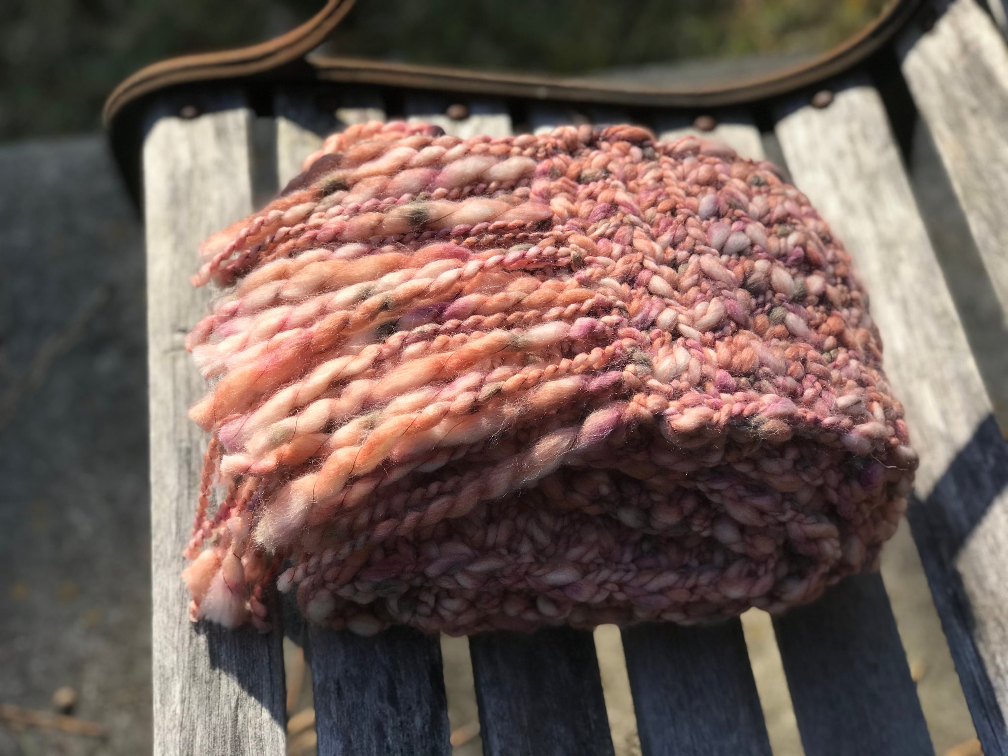Fourth Time Around Chunky Handmade Scarf in Blush – Yarntuary