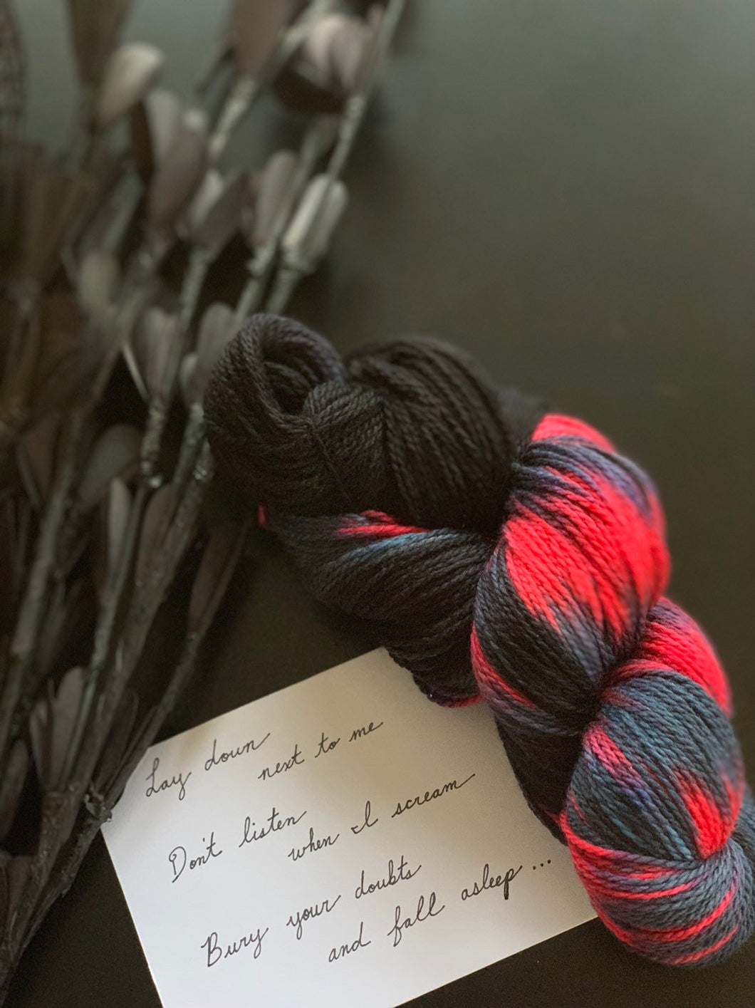 Goodbye (Dark Netflix) Hand Dyed Superwash 100% Merino Wool Sock Yarn