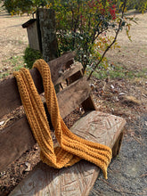 Load image into Gallery viewer, Never Tear Us Apart Soft Handmade Super Scarf in Mustard
