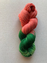 Load image into Gallery viewer, Watermelon Sugar Hand Dyed Superwash Merino Wool &amp; Nylon Sparkle Sock Yarn
