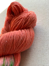 Load image into Gallery viewer, Watermelon Sugar Hand Dyed Superwash Merino Wool &amp; Nylon Sparkle Sock Yarn
