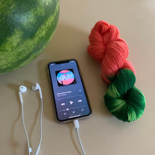 Load image into Gallery viewer, Watermelon Sugar Hand Dyed Superwash 100% Merino Wool Sock Yarn
