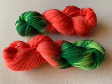 Load image into Gallery viewer, Watermelon Sugar Hand Dyed Superwash 100% Merino Wool Sock Yarn
