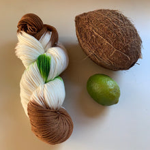 Load image into Gallery viewer, Coconut Hand Dyed Superwash Merino Wool, Cashmere &amp; Nylon Sock Yarn
