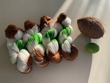 Load image into Gallery viewer, Coconut Hand Dyed Superwash Merino Wool, Cashmere &amp; Nylon Sock Yarn
