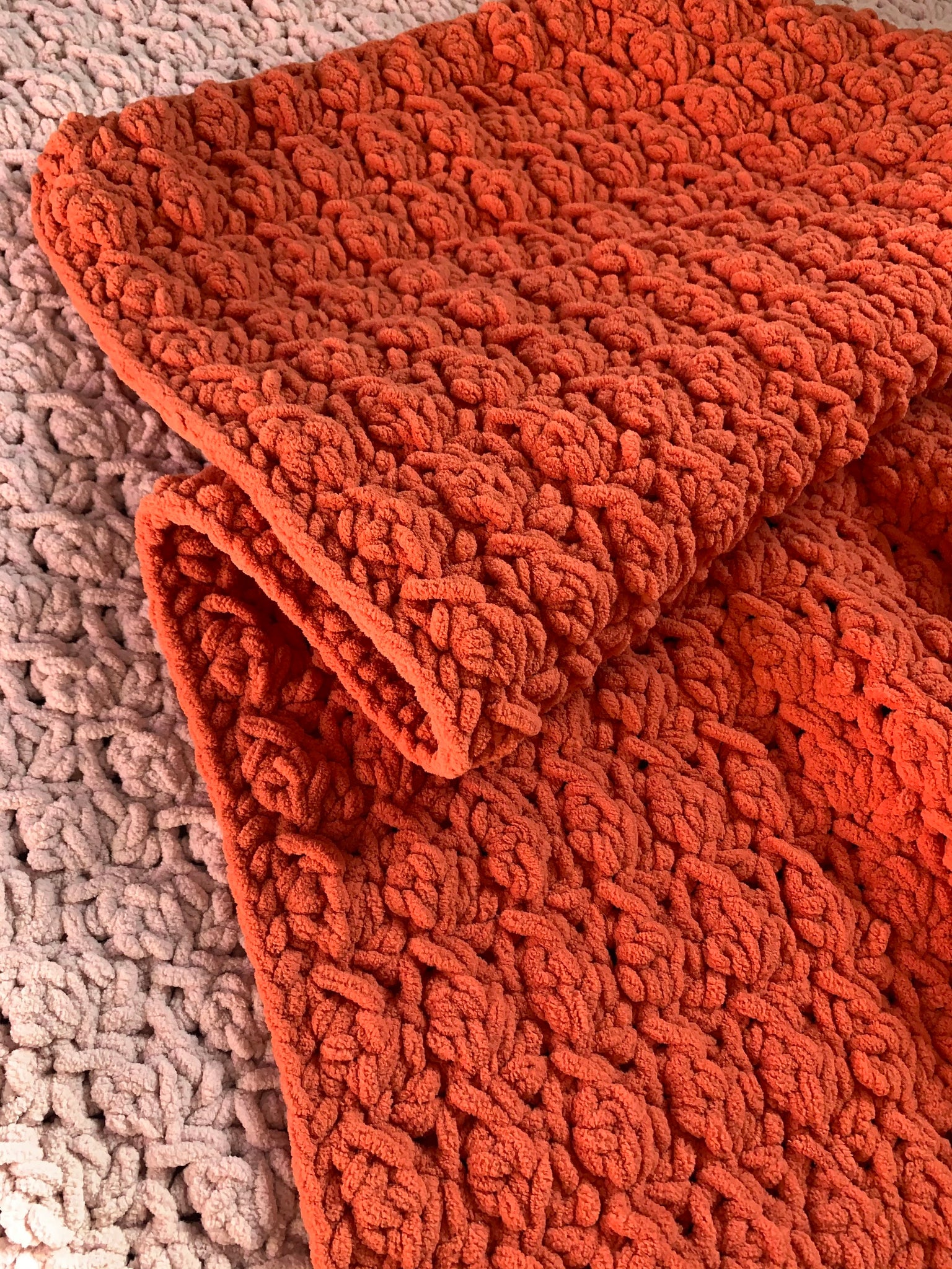 Burnt orange outlet crochet blanket