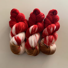 Load image into Gallery viewer, Sweet Creature (Strawberry Cheesecake) OOAK Wild Variant Hand Dyed Superwash Merino, Cashmere &amp; Nylon Sock Yarn
