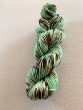 Load image into Gallery viewer, Melting (Mint Chocolate Chip Ice Cream) - Extra Chocolate Version - Hand Dyed Superwash 100% Merino Wool Worsted Yarn
