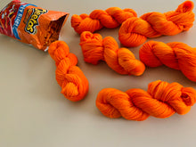 Load image into Gallery viewer, U Can’t Touch This (Cheetos) Hand Dyed Superwash 100% Merino Wool Sock Yarn
