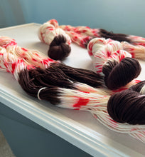 Load image into Gallery viewer, Bark at the Moon - Peppermint Bark - Hand Dyed Superwash - Merino Wool - DK Yarn
