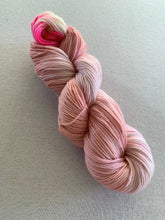 Load image into Gallery viewer, OOAK Variant (Trial 18) of Moment 4 Life (Pink Champagne Cake) - Hand Dyed Superwash Merino Wool, Cashmere &amp; Nylon Sock Yarn
