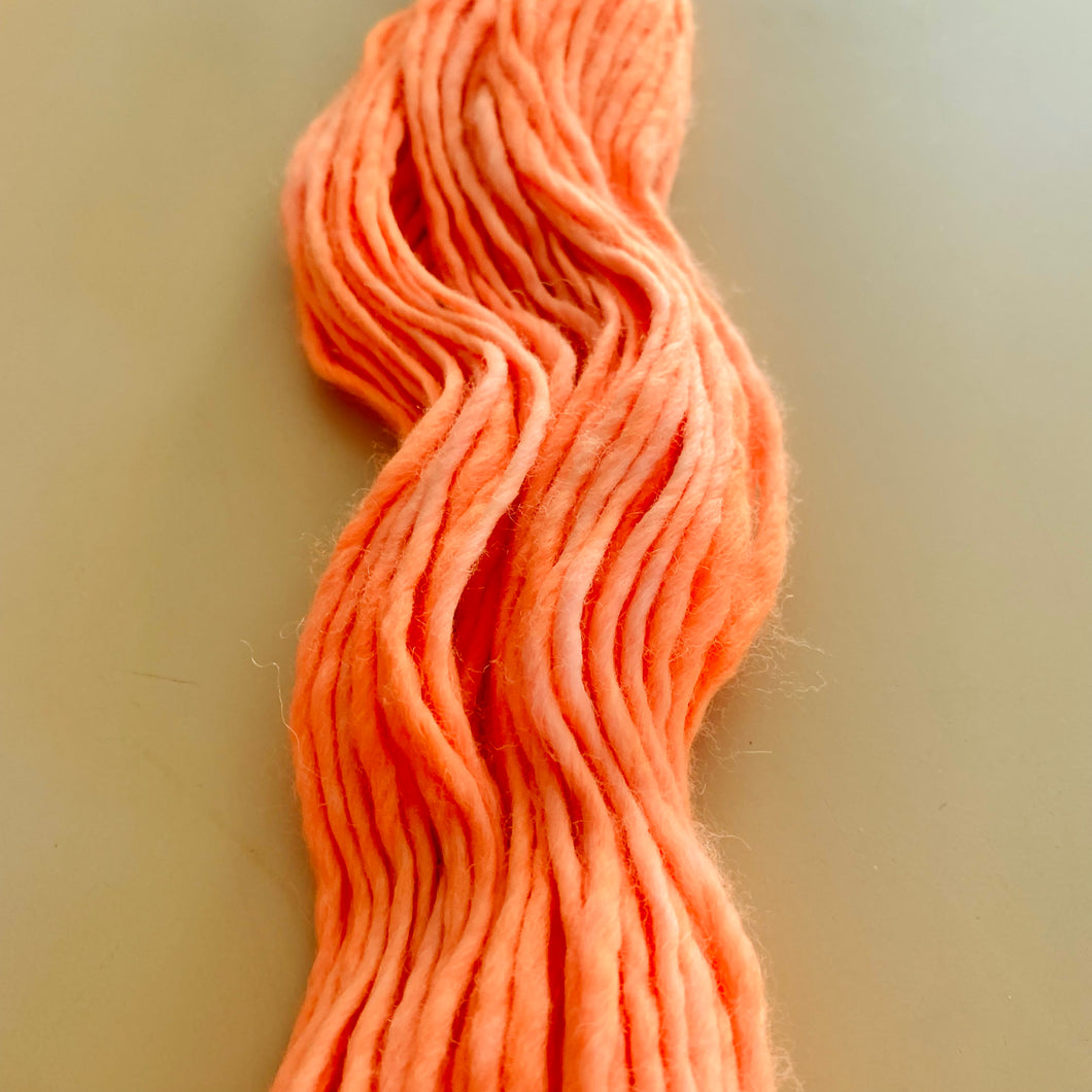 OOAK Variant of Peach Sky - Trial 1 - Hand Dyed Luxury Merino Wool Camel Aran Yarn