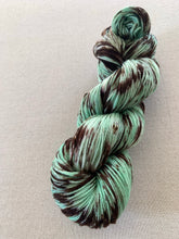 Load image into Gallery viewer, Melting (Mint Chocolate Chip Ice Cream) - Extra Chocolate Version - Hand Dyed Superwash Merino Wool &amp; Nylon Sock Yarn
