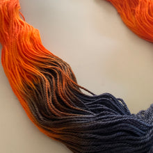 Load image into Gallery viewer, All Burn, No Bridge Hand Dyed Superwash Merino Wool &amp; Nylon Sock Yarn
