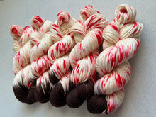 Load image into Gallery viewer, Bark at the Moon - Peppermint Bark - Hand Dyed Superwash - Merino Wool - DK Yarn
