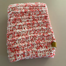 Load image into Gallery viewer, Handmade Never Tear Us Apart Baby Blanket in Strawberry Sprinkles
