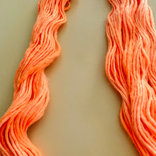 Load image into Gallery viewer, OOAK Variant of Peach Sky - Trial 1 - Hand Dyed Luxury Merino Wool Camel Aran Yarn
