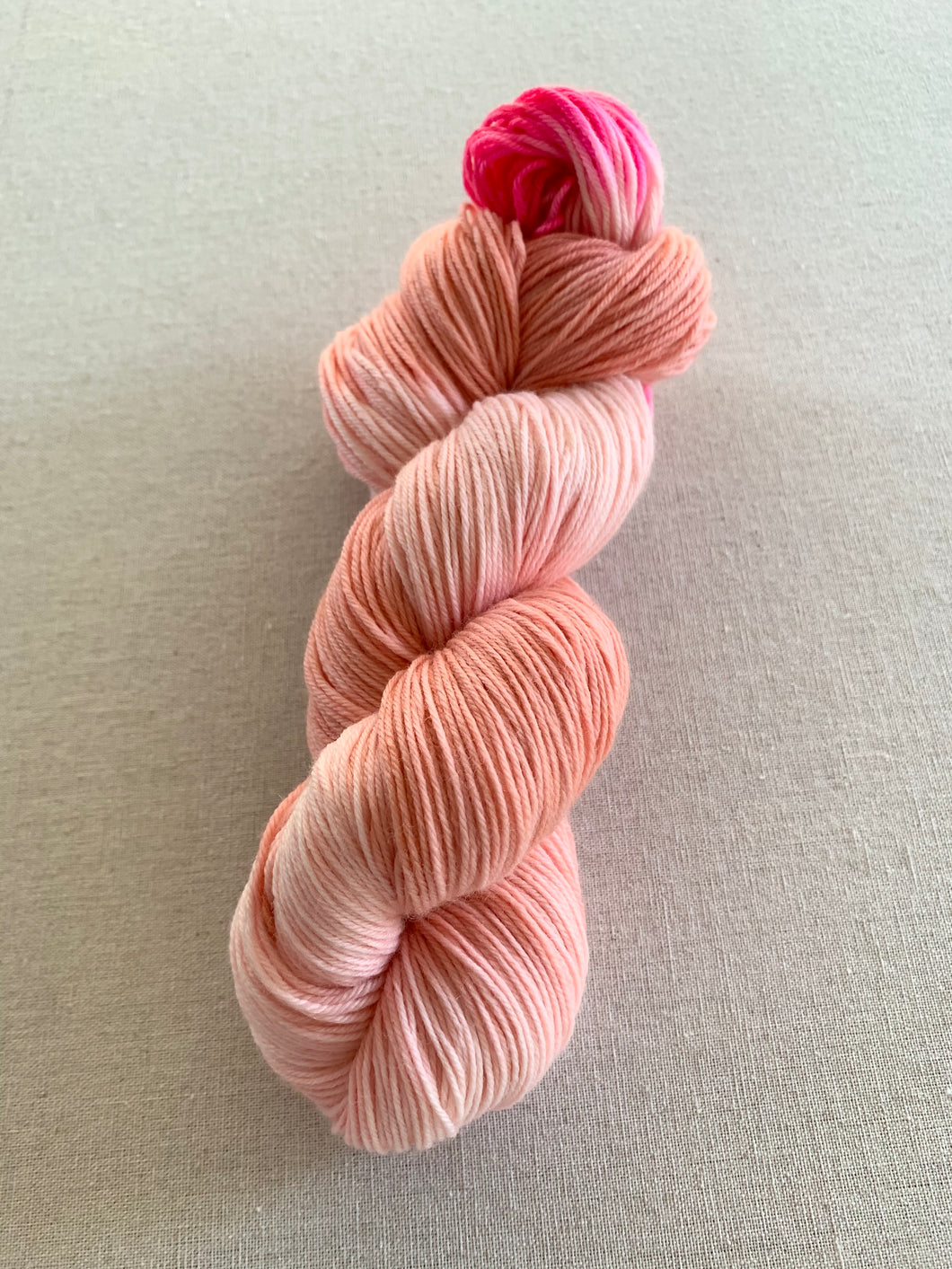 OOAK Variant (Trial 14) of Moment 4 Life (Pink Champagne Cake) - Hand Dyed Superwash Merino Wool, Cashmere & Nylon Sock Yarn