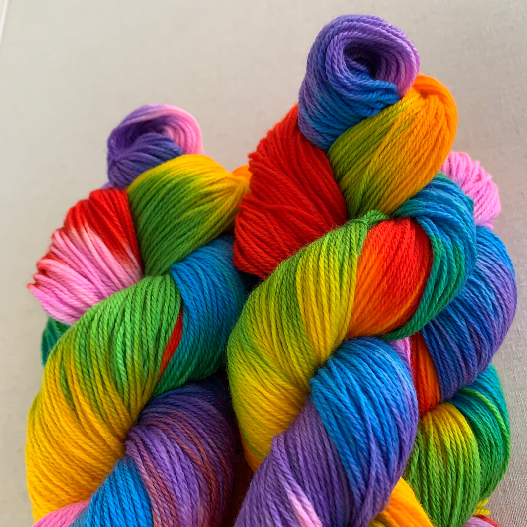 Lollipop Hand Dyed Superwash Merino Wool & Nylon Sock Yarn