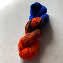 Load image into Gallery viewer, Astronaut in the Ocean Hand Dyed Sparkly Merino Wool &amp; Nylon Superwash Yarn
