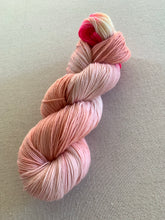 Load image into Gallery viewer, OOAK Variant (Trial 18) of Moment 4 Life (Pink Champagne Cake) - Hand Dyed Superwash Merino Wool, Cashmere &amp; Nylon Sock Yarn
