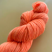 Load image into Gallery viewer, Peach Sky Hand Dyed Superwash Merino Wool &amp; Nylon Sparkle Sock Yarn
