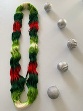 Load image into Gallery viewer, Mistletoe and Holly Hand Dyed Superwash Merino Wool, Cashmere &amp; Nylon Sock Yarn
