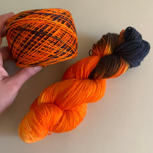 Load image into Gallery viewer, All Burn, No Bridge Hand Dyed Superwash Merino Wool &amp; Nylon Sock Yarn
