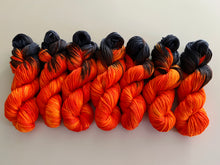 Load image into Gallery viewer, All Burn, No Bridge - Lot 2- Hand Dyed Superwash Merino Wool DK Yarn
