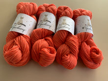 Load image into Gallery viewer, Grapefruit, Juicy Fruit Hand Dyed Superwash Merino Wool &amp; Nylon Sparkle Sock Yarn
