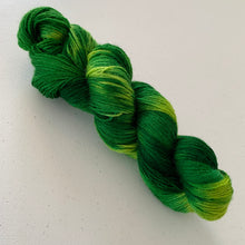 Load image into Gallery viewer, OOAK Variant (Trial 2) of Gaal Leaves Synnax - Hand Dyed Superwash 100% Bluefaced Leicester Sock Yarn
