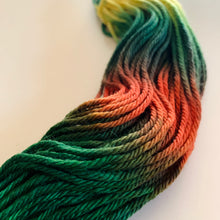 Load image into Gallery viewer, Mornin’ Dart Hand Dyed Superwash 100% Merino Wool Worsted Yarn
