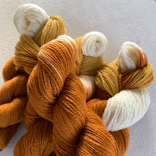 Load image into Gallery viewer, Home for the Holidays (Pumpkin Pie) Hand Dyed Superwash 100% Merino Wool Sock Yarn
