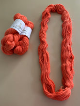 Load image into Gallery viewer, Grapefruit, Juicy Fruit Hand Dyed Superwash Merino Wool &amp; Nylon Sparkle Sock Yarn
