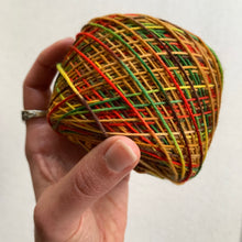 Load image into Gallery viewer, Cheeseburger in Paradise Hand Dyed Superwash Merino Wool, Cashmere &amp; Nylon Sock Yarn
