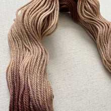 Load image into Gallery viewer, OOAK Variant (Trial 14) of Favorite (Nougat) Hand Dyed Superwash 100% Merino Wool DK Yarn
