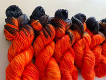 Load image into Gallery viewer, All Burn, No Bridge - Lot 2- Hand Dyed Superwash Merino Wool DK Yarn
